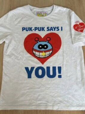 PUK-PUK Says I Love You Graphic T-Shirt White